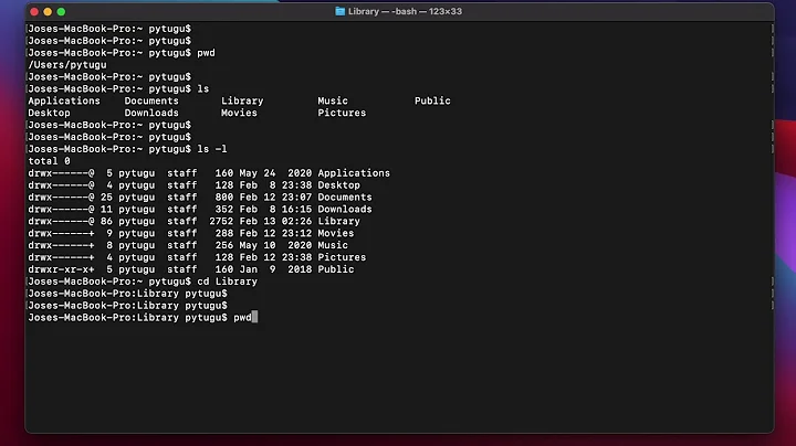 Mac OS Terminal - cd