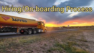 The Hiring/On-boarding Process for Loves (Gemini Motor Transport)