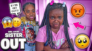 Girl Locks Sister Out of the House ! 🏡😱 (She Instantly Regrets It ! 🥺)