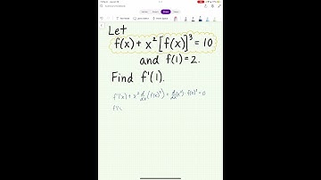 Let f(x)+x^2[f(x)]^3=10 and f(1)=2. Find f