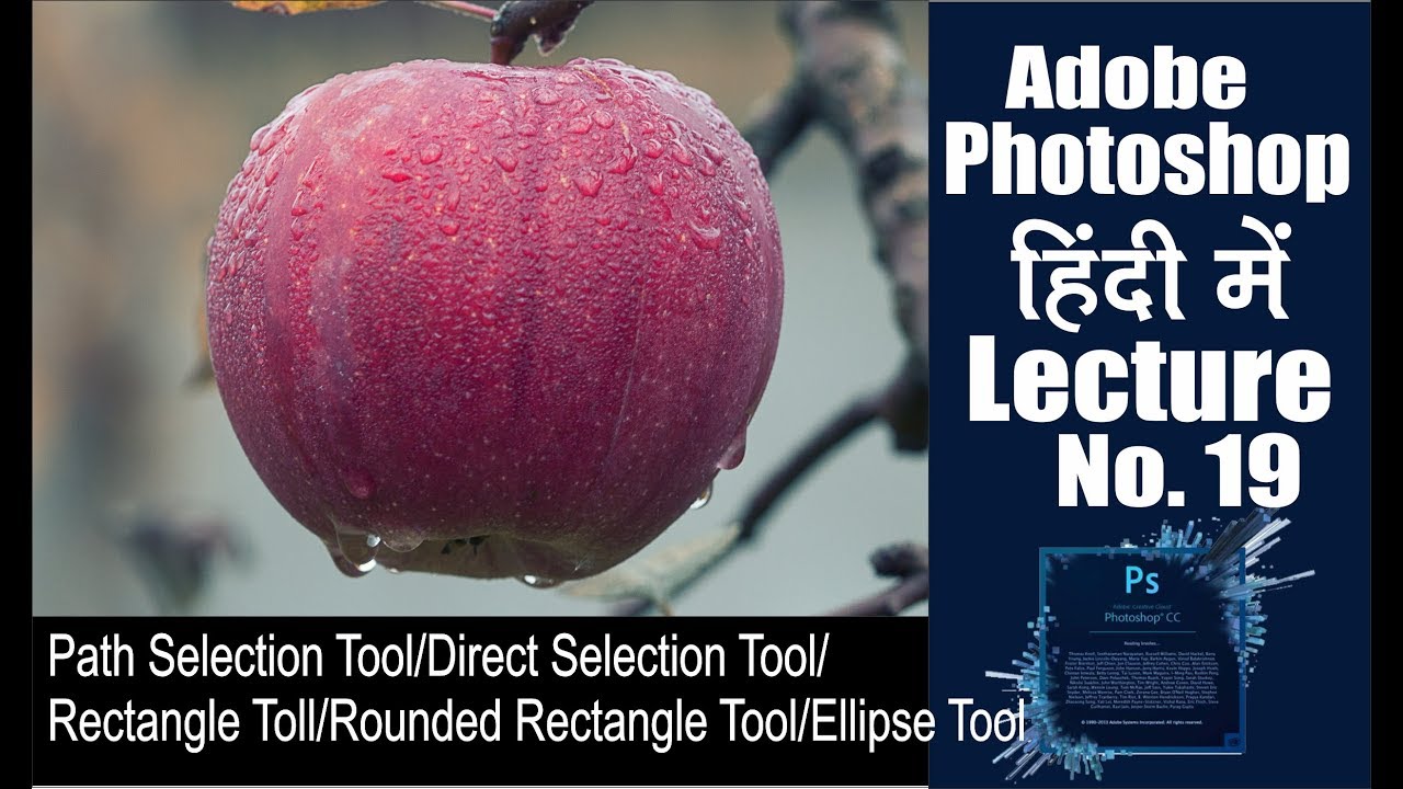 Photoshop Hindi Tutorials ll Lecture 19 || Rectangle & Rounded Tool ...