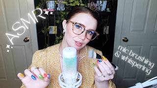 ASMR gentle ear-to-ear mic brushing and whispering