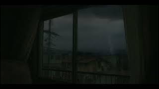 Heavy Thunderstorm Approaching Quiet Countryside | Rain & Thunder Night Ambience for Peaceful Sleep