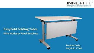 Innofitt Folding Table - FT 02 (With Optional Modesty Panel Brackets) by Innofitt Systems Pvt Ltd 176 views 1 year ago 25 seconds