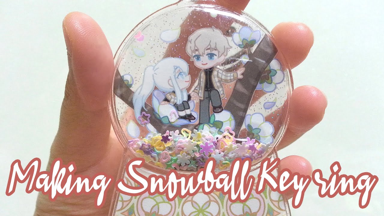 [Making Snowball Key ring] order From pdland 플떡랜드 스노우볼 키링 주문 제작하기- 연핑크 ...
