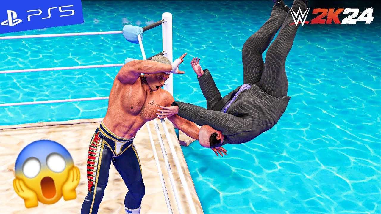 WWE 2K24 - Water Royal Rumble Match | PS5" [4K60]