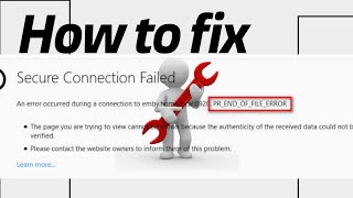 how to fix the “pr_end_of_file_error” error in firefox