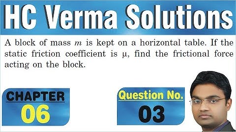 A block of mass m is kept on a horizontal table. If the static friction coefficient is m,