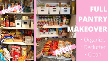 FULL PANTRY MAKEOVER!! || DECLUTTER, ORGANIZE AND SPEED CLEAN || ORGANIZATION IDEAS || AMAZON & IKEA