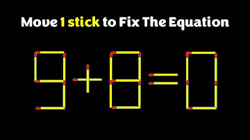 Impossible Matchstick Puzzle - Fix The Equation by moving 1 stick - Improve IQ