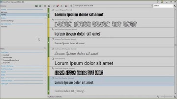Corel Font Manager Part 1