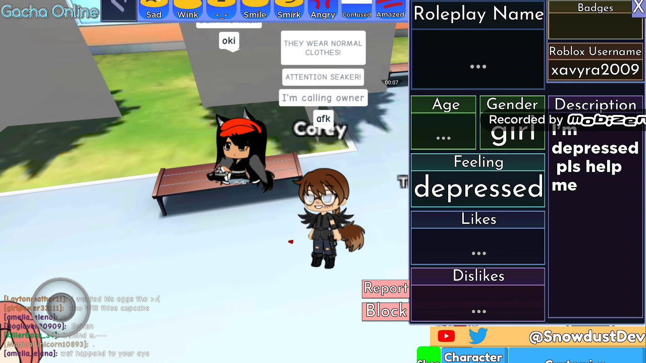 Roblox Player Caught Faking Depression On Gacha Online Ban Her Youtube - ban game dislikers roblox