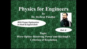 Resolving Power and Rayleigh Criterion of Resolution Complete for B.Sc.& B.tech.