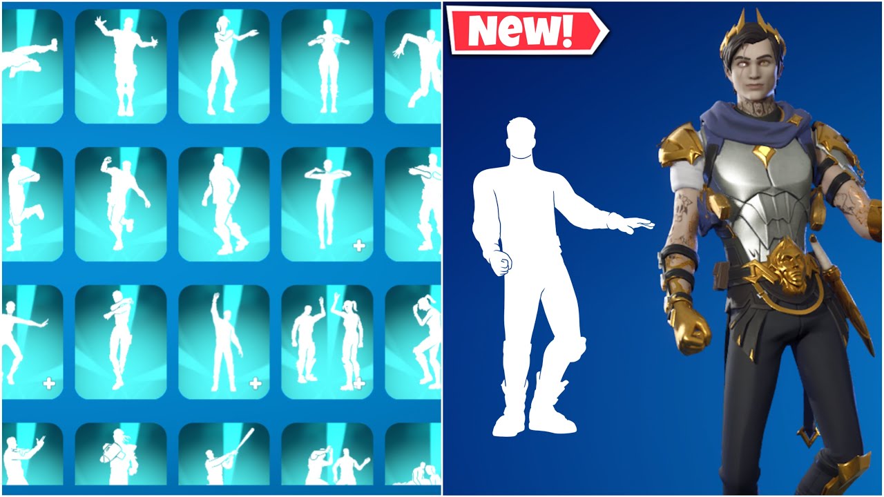 Fortnite Ascendant Midas Skin Doing All Best Icon Emotes & Tik Tok ...