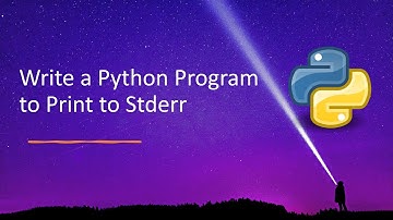 Write a Python Program to Print to Stderr