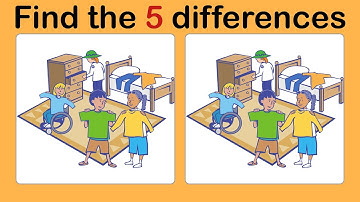 Look and Find 5 Differences No88 Friendships | Spot the difference | Illustration Game | Image Game