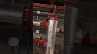 Twin Head Pump set and pipework  fitted in boiler room for an apartment complex #boiler #pump #pipe