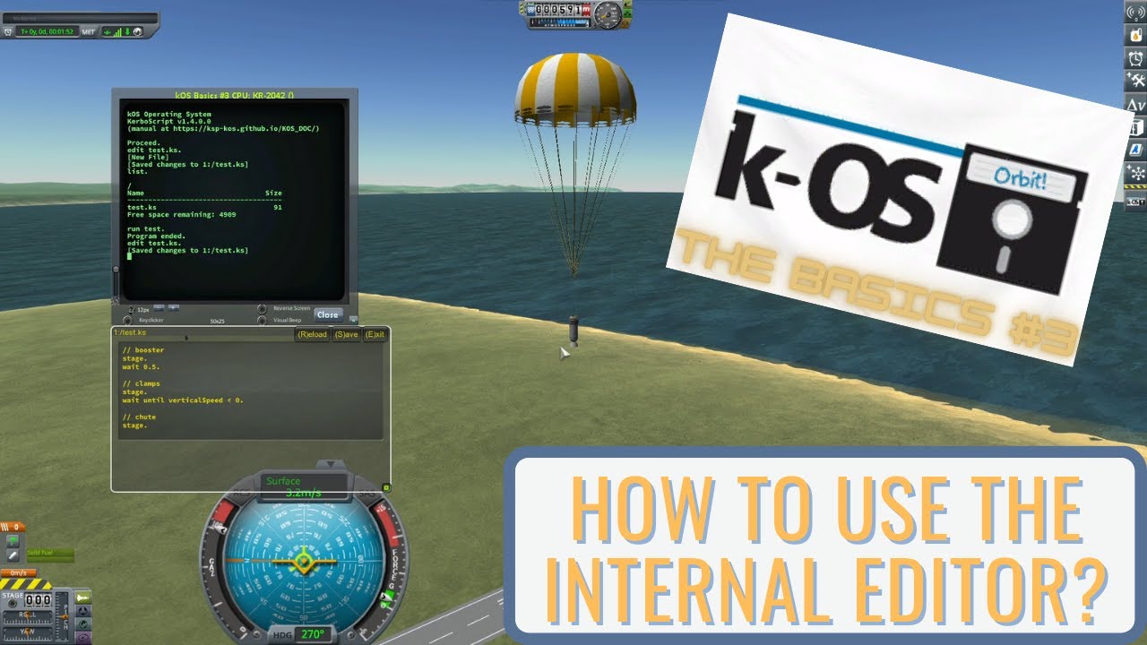 [EN] kOS - The Basics #3 - How to Use the Internal Editor? - YouTube