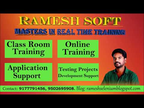 RAMESHSOFT: Ways to perform refresh in selenium webdriver|| Selenium in Realtime