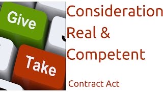 Real and competent in Consideration Indian Contract Act Law CA CPT CS CMA Foundation