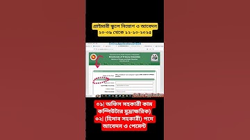 Directorate of Primary Education চাকুরীর আবেদন 2025 । প্রাথমিক স্কুলে কিভাবে চাকুরীর আবেদন করা যায় ?