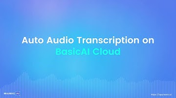 Features | Automatic Audio/Speech Transcription with Built-in Model on BasicAI Cloud