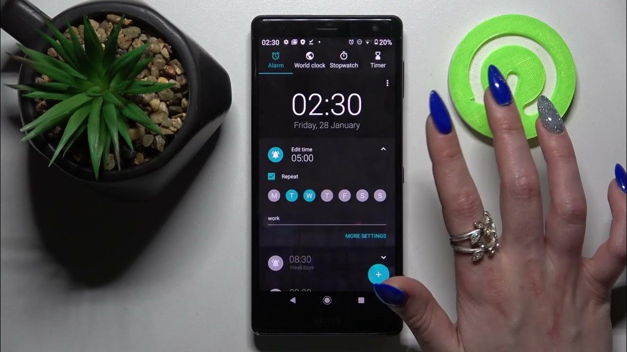 How to Set Up Alarm Clock on SONY Xperia XZ2 YouTube