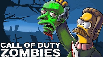 FUNNY! SIMPSONS ZOMBIE SURVIVAL ★ Call of Duty Zombies Mod
