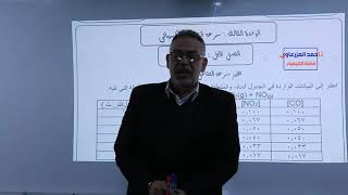 كيمياء توجيهي وحدة سرعة التفاعل الكيميائي الحصة الأولى  د. احمد المزرعاوي