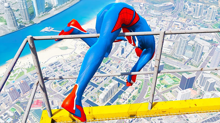 SPIDERMAN CRAZY JUMPS/FALLS #28 (GTA 5 Spider-Man Game Fails)