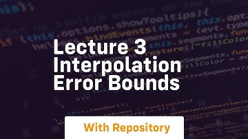 lecture 3 interpolation error bounds