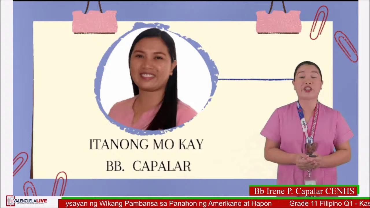 Grade 11 Filipino Q1   Kasaysayan ng Wikang Pambansa sa Panahon ng Amerikano at Hapon