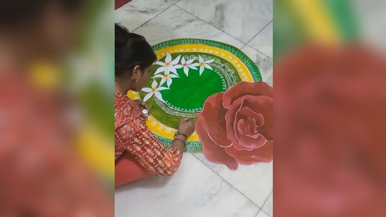 Making a Beautiful Rangoli || Food and Creativity with Rupam