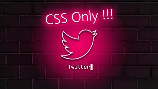 CSS Glowing Icon with Text Typing Animation Effects | CSS Neon Glow Effect Animation