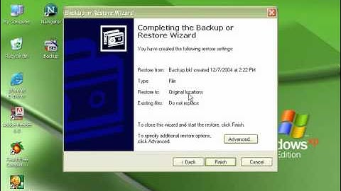 Windows XP Tutorial Restoring a Backup in Windows Vista Microsoft Training Lesson 2.7