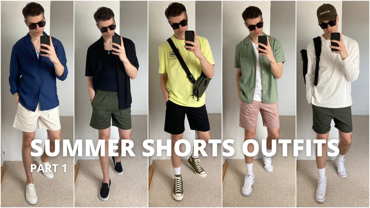 12 Summer Shorts Outfit Ideas Part 1 | Cargo & Chino Shorts | Men's ...