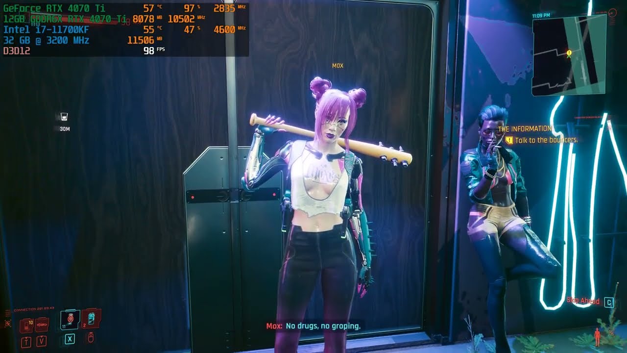 RTX 4070 Ti + i7 11700KF | Cyberpunk 2077 | 4K High Settings DLSS