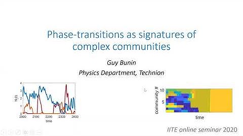 Guy Bunin - Phase-transitions as signatures of complex communities