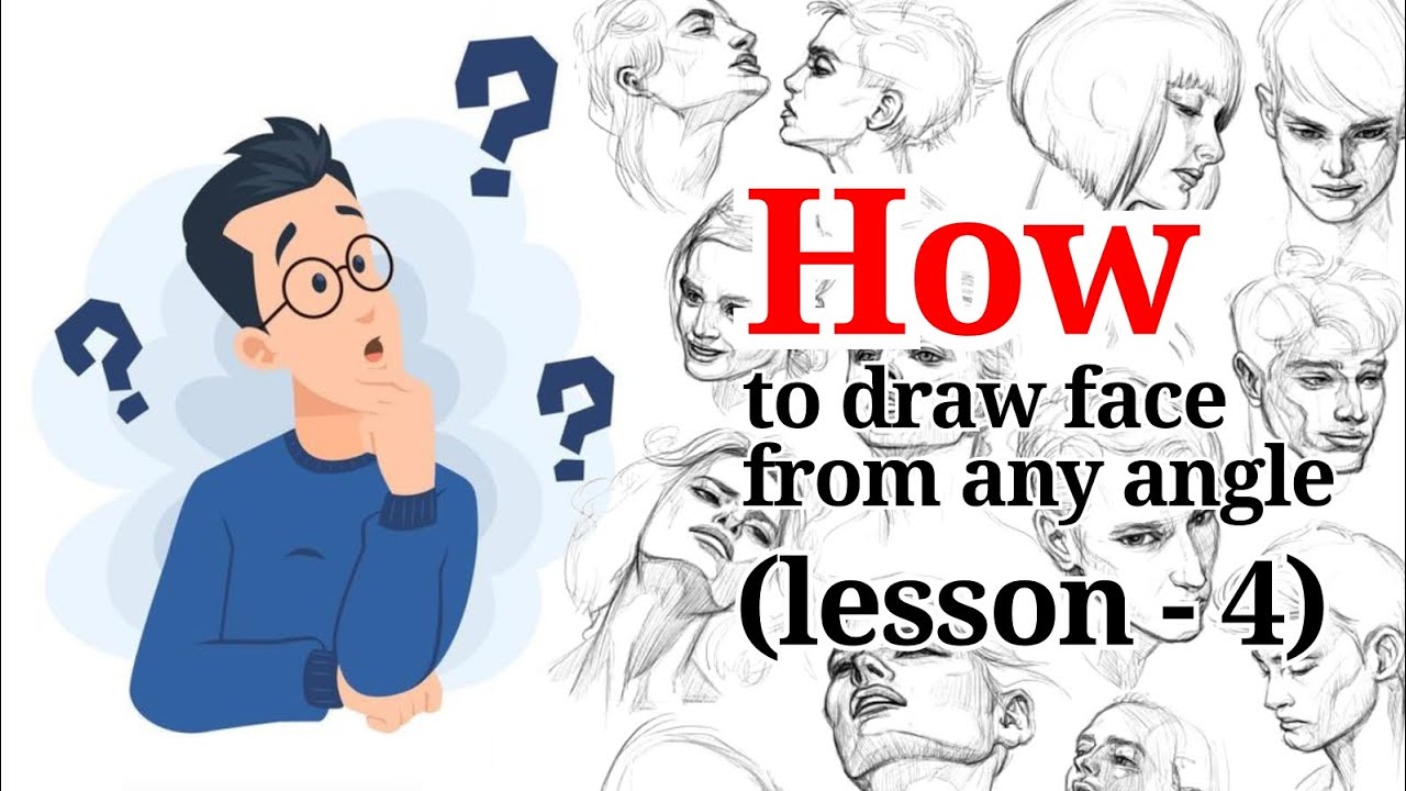 How to draw face from any angle Stepbystep easy tutorial #lesson4 # ...