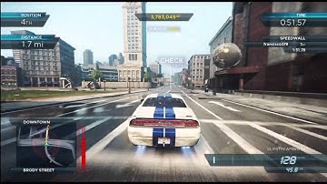 Need For Speed Most Wanted (2012) |  Dodge Challenger SRT8 | Cannonball Run Sprint Race