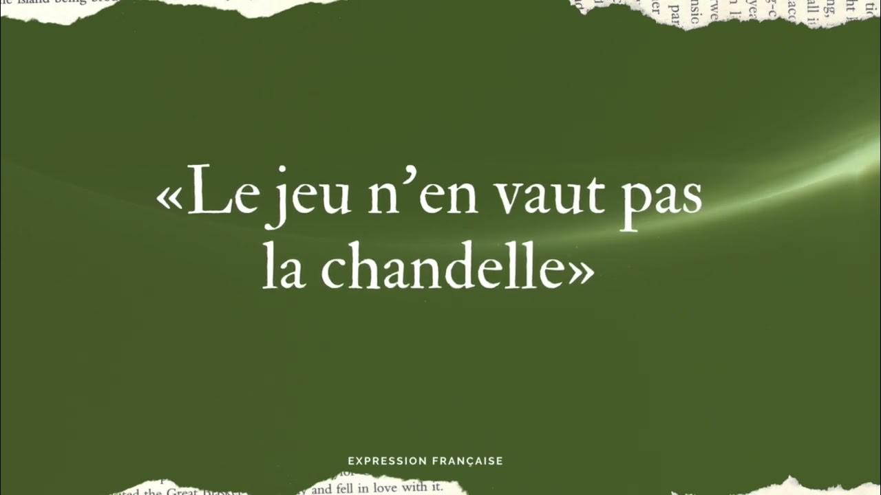 Le jeu n’en vaut pas la chandelle…. Explications 😉👍 YouTube
