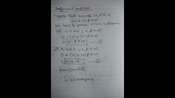 w is a subspace,bsc 3rd year maths