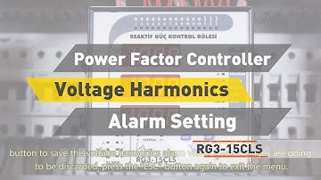 ENTES RG3-15CLS Power Factor Controller Voltage Harmonics Alarm Settings