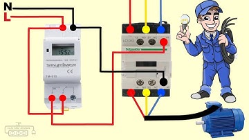 Digital timer magnetic contactor connection