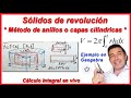 Cálculo Integral Clase #18: Sólidos de revolución Método de Anillos cilíndricos o Capas cilíndricas