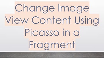 Change Image View Content Using Picasso in a Fragment