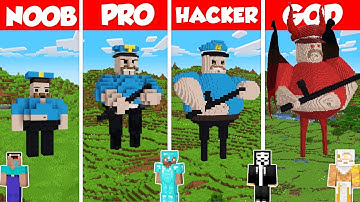 Barry Prison Statue Build Battle Challenge - Noob vs Pro vs Hacker vs God - Minecraft Animation