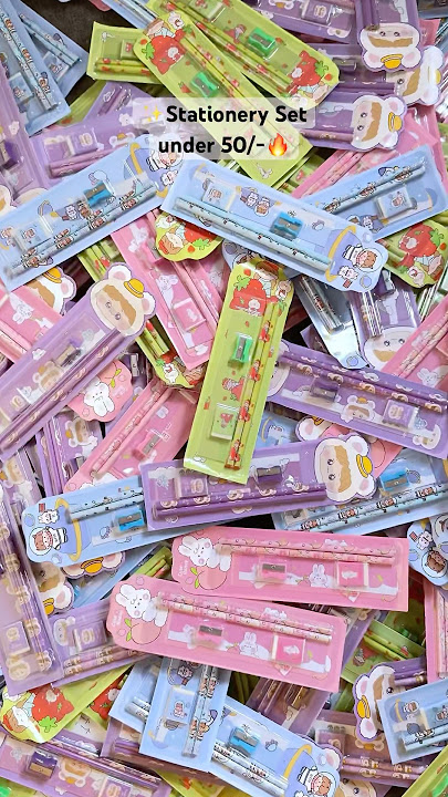 Cutest Kawaii Stationery Sets Under 50/- Rupees ✨🎀🌷#stationery #kawaii #stationary #cute #mini