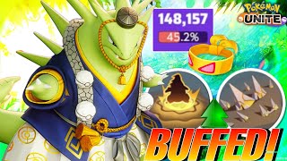 MAKE TYRANITAR THE GOD OF SAND WITH THIS INSANELY BUFFED STONE TOMB META BUILD!!!🥵🔥 | Pokemon Unite