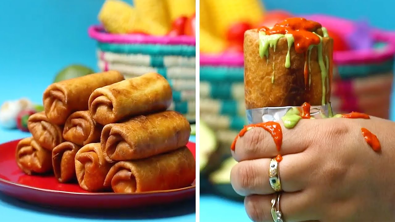 Chicken & Corn Elote Chimichangas Recipe YouTube